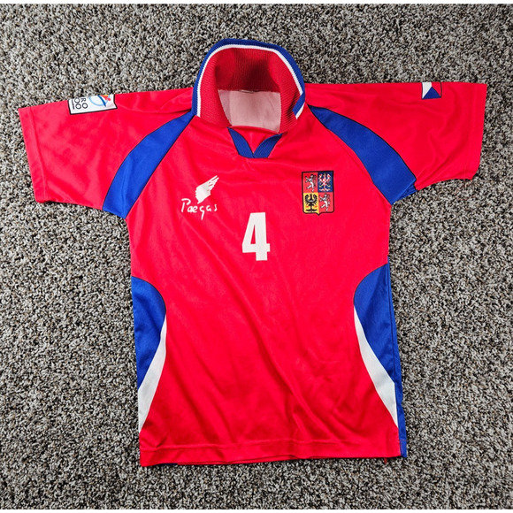 Other - vintage Czech Republic national team home jersey 2000-2002 Kids Sz L #4 Nedved